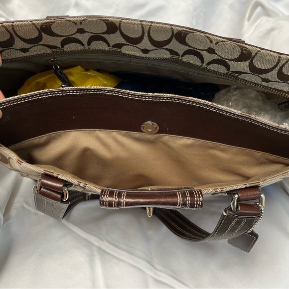 Coach monogram tote shoulder bag - Picture 4 of 15
